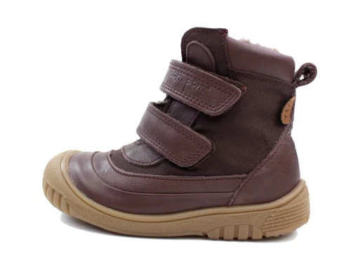 Pom Pom vinterstøvle dark plum med TEX